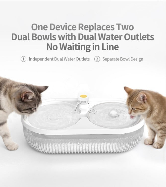 MeowMate Cat Drinking Water Fountain with Floating Design - Non-Wetting, Non-Skid, Large Capacity